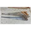 Image 7 : Vintage Hand Saw Collection Including Disston, Backsaw, and "Visitors Welcome" Novelty Saw
