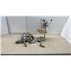 Image 1 : Vintage Electric Drill, Drill Press Stand, and Hand-Crank Brace Drill