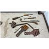 Image 3 : Assortment of Vintage Tools Including Pipe Wrenches, Tin Snips, Spanners, Pliers, Shovel