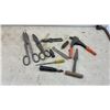 Image 5 : Assortment of Vintage Tools Including Pipe Wrenches, Tin Snips, Spanners, Pliers, Shovel