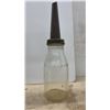 Image 3 : Two Vintage Imperial Quart Glass Motor Oil Dispensing Bottles with Pour Spouts