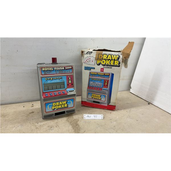 Radica Royal Flush 5000 Draw Poker Electronic Game and Savings Bank with Original Box