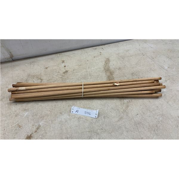Bundle of Unfinished Wooden Dowel Rods, Approx 25” Long