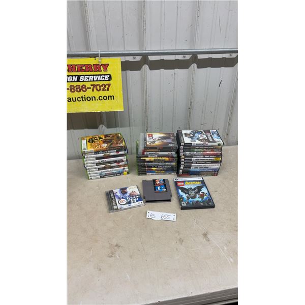 Box of Video Games: Xbox, Xbox 360, PlayStation 2, PlayStation 3