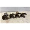Image 4 : Set of Four Antique Cast Iron Clawfoot Tub Feet and Seven Assorted Vintage Metal Spigots