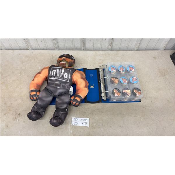Vintage 1998 WCW/NWO Hollywood Hogan Talking Wrestling 21” Plush Doll - Works, plus large lot of