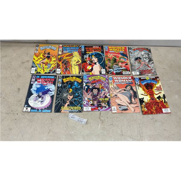 10 DC Comics Wonder Woman Comic Books, 1990s, Includes Issues #44, #51, #76, #96