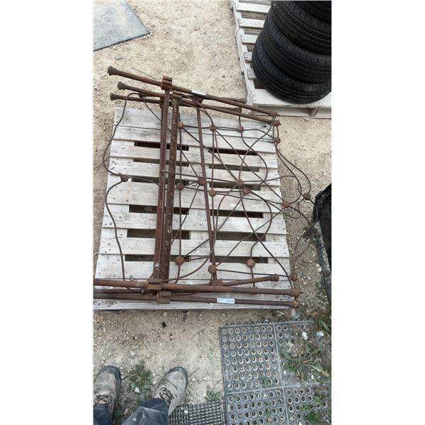 2 Pairs of Vintage Wrought Iron Head and Foot Boards