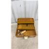 Image 2 : Vintage Metal Minnow Bucket and Old Pal Two-Tray Cantilever Tackle Box With Tackle