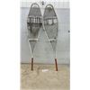 Image 1 : Pair of Beavertail Snowshoes with Metal Frames, 47 × 12”