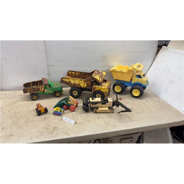 Rusty Tonka Pickup, Mighty Dump Trucks, Plastic Dump Truck, Scooper and More Construction Toys