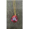 Image 11 : 2 Lockets with Chains, Germany Necklace, Vintage Gold Tone Porcelain Pendant Necklace - 20” Chain