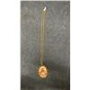 Image 14 : 2 Lockets with Chains, Germany Necklace, Vintage Gold Tone Porcelain Pendant Necklace - 20” Chain