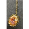 Image 16 : 2 Lockets with Chains, Germany Necklace, Vintage Gold Tone Porcelain Pendant Necklace - 20” Chain