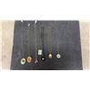 Image 1 : 2 Lockets with Chains, Germany Necklace, Vintage Gold Tone Porcelain Pendant Necklace - 20” Chain