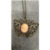 Image 8 : 2 Lockets with Chains, Germany Necklace, Vintage Gold Tone Porcelain Pendant Necklace - 20” Chain