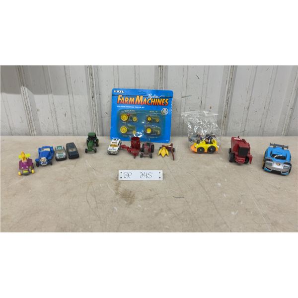 Lot of Small Farm Toys and Cars