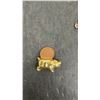 Image 14 : 12 Small PCs, Necklace, Gold Tone Vintage Set Green Clip on Earrings and Brooch, Money Clips