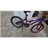 Image 5 : Kids' Single-Speed Bicycle with Purple Frame and Pink Front Rim. 20” monster high