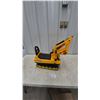 Image 1 : Kids' Ride-On Excavator Toy with Movable Digging Arm and Plastic Tracks