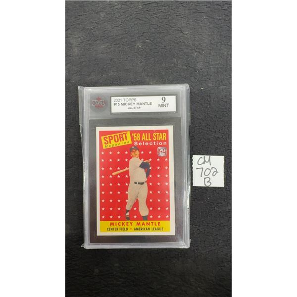 Graded Mickey Mantle New York Yankees Card