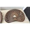 Image 4 : Three Antique Metal Tractor Implement Seats