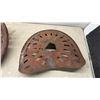 Image 5 : Three Antique Metal Tractor Implement Seats