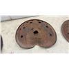 Image 8 : Three Antique Metal Tractor Implement Seats