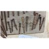 Image 3 : Collection of Antique Hand-Forged Iron Nails and Spikes on Weathered Wood Display Board, 9 × 17”