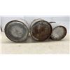 Image 4 : Three Vintage Galvanized Steel Milk Cans with Painted Identifiers, Including W.F. Phillips