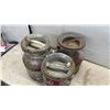 Image 5 : Three Vintage Galvanized Steel Milk Cans with Painted Identifiers, Including W.F. Phillips