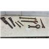 Image 1 : Antique Trimo 18” Pipe Wrench, 15” Monkey Wrench, Large Open-End Spanners