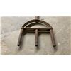 Image 6 : Vintage 8-Tine Pitchfork, 3-Tine Digging Fork, and Round-Point Shovel with Wooden D-Grip Handles