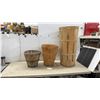 Image 1 : Three Vintage Wooden Bushel and Orchard Baskets, Various Sizes
