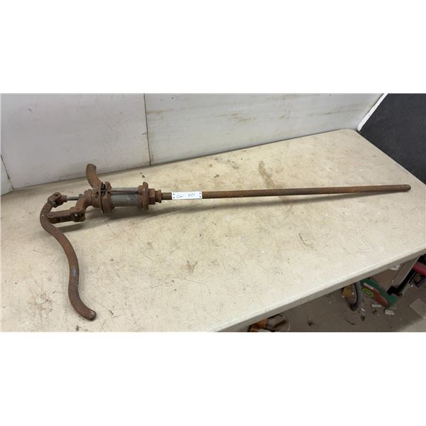 Antique O. B. Artley and Co. Cast Iron Hand Barrel Pump, Patented November 1908, Dated 1911