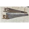Image 7 : Vintage Wooden Handle Hand Saws and Wooden Level