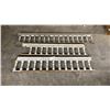 Image 1 : Three Antique Architectural Salvage Wooden Balustrade Sections with Turned Balusters, 55, 59 and
