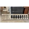 Image 7 : Three Antique Architectural Salvage Wooden Balustrade Sections with Turned Balusters, 55, 59 and