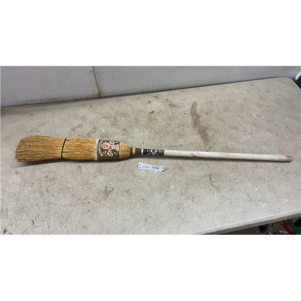 Vintage 1960s Midwestern's "A Go Go" Novelty Souvenir Broom with Dancing Figure Graphic