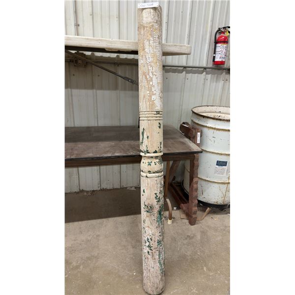 Antique Salvaged Turned Wooden Architectural Porch Post Column, 66”