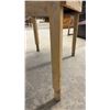 Image 5 : Antique Distressed Wood Farmhouse Side Table with Turned Legs, 28 × 39 × 24”