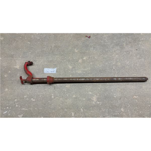 Vintage Hand-Operated Cast Iron Barrel Pump with Spout