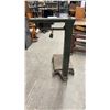 Image 9 : Antique Columbus Scale Company Cast Iron Platform Scale with Wheels, Brass Beam and Weights