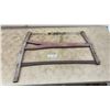 Image 1 : Antique Wooden Bucksaw with Red-Painted Y-Shaped Stretcher and Wire Tensioning System