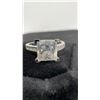 Image 2 : 925S 2.0ct Princess Cut Moissanite Ring, Lab Diamond Chanel Ring, 925 Sterling Silver with White