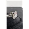 Image 3 : 925S 2.0ct Princess Cut Moissanite Ring, Lab Diamond Chanel Ring, 925 Sterling Silver with White