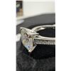 Image 5 : 925S 2.0ct Princess Cut Moissanite Ring, Lab Diamond Chanel Ring, 925 Sterling Silver with White