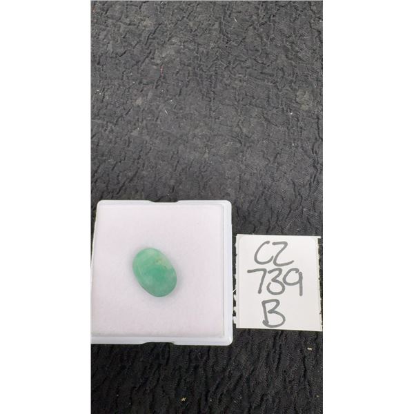 5.9 Carat Natural Untreated Oval Cut Emerald, 9.6mm x 13.7mm