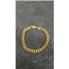 Image 2 : 18K Gold Plated 3.0mm Cuban Link Bracelet, 7.75” Long
