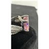 Image 4 : Platinum Plated 4.5 Carat Lab-Created Pink Sapphire Tri-Band Ring, Resizeable